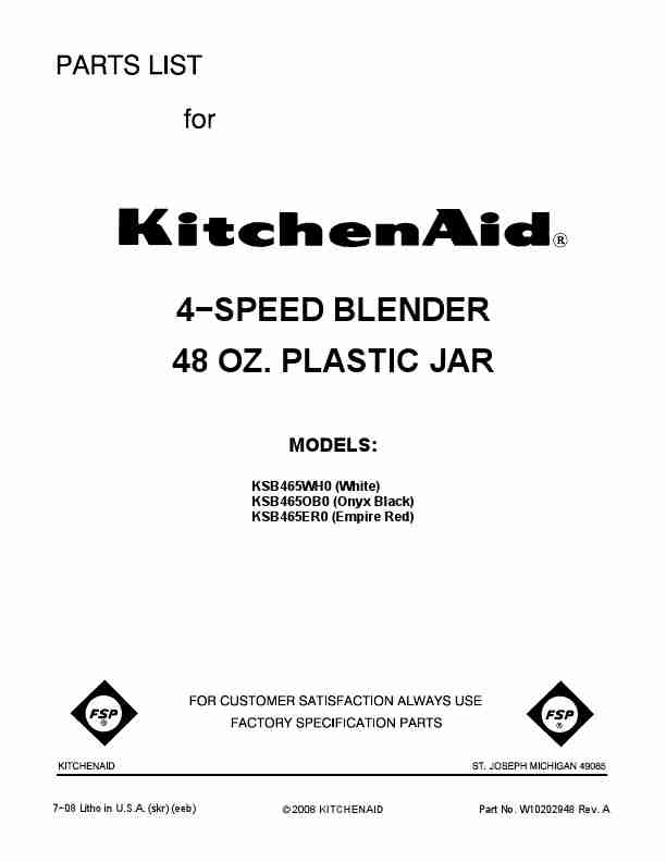 KitchenAid Blender KSB465ER0-page_pdf